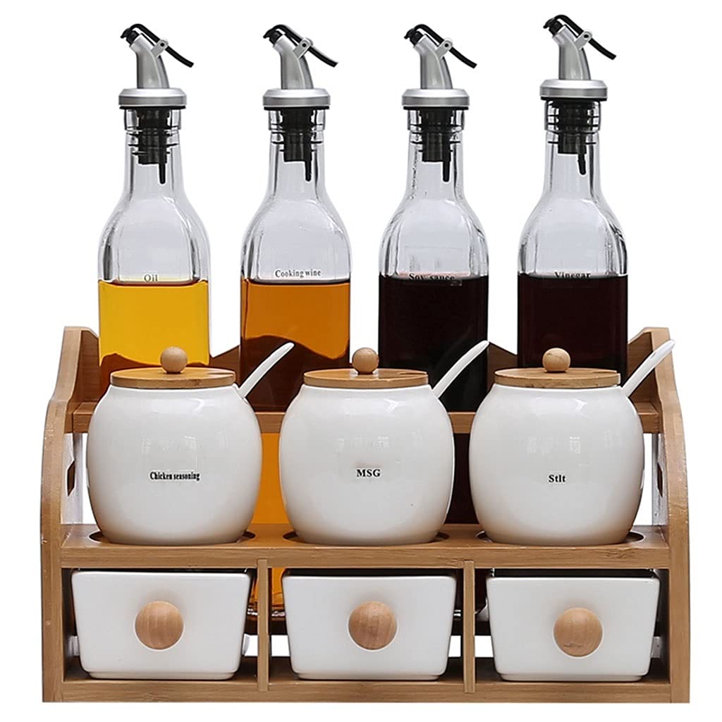 Barattoli per spezie, strato portabottiglie for olio, contenitore for aceto