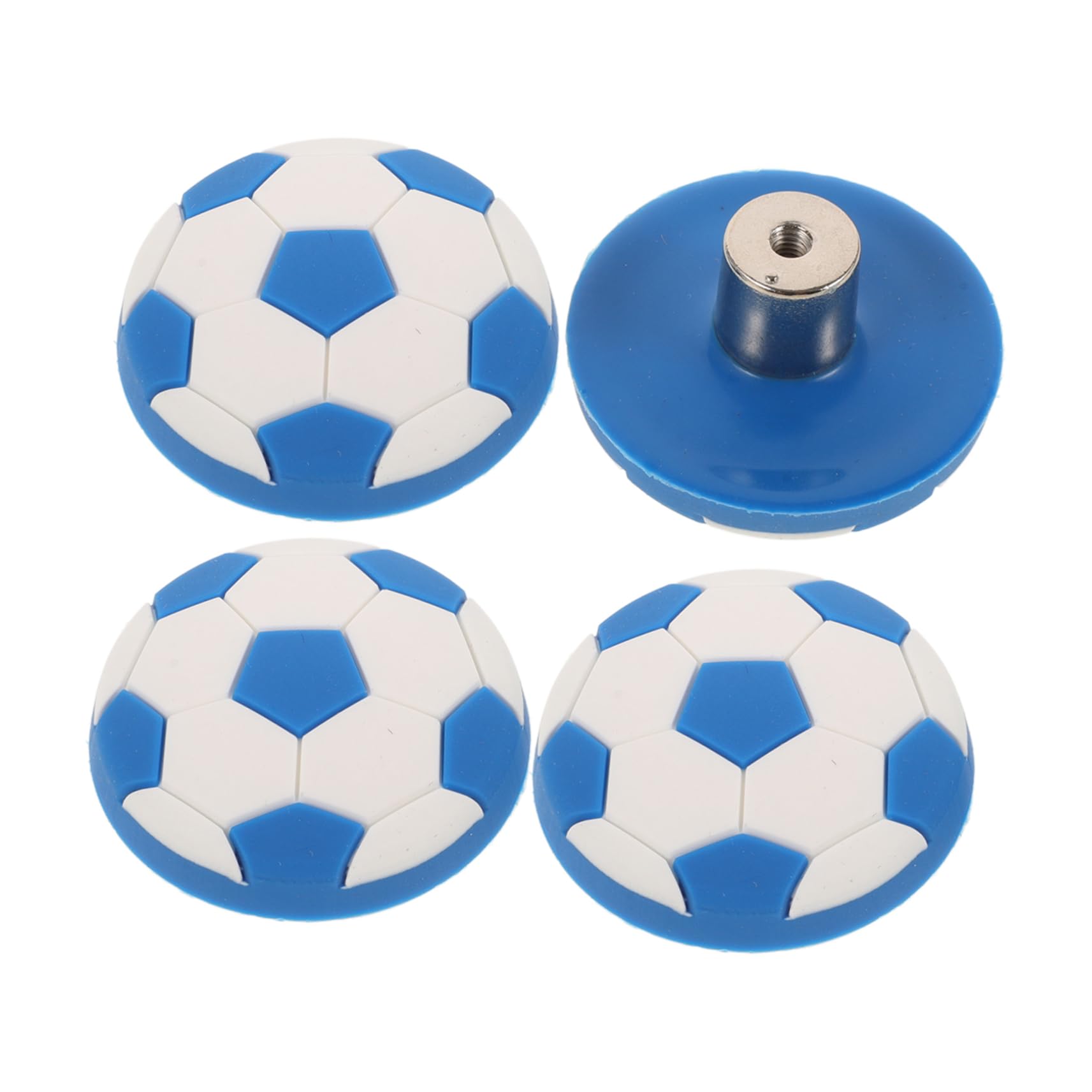 IWOWHERO Whimsical Round Drawer Knobs 4pcs Silicone Football Cabinet Pulls Twist Knob for Game Cabinet