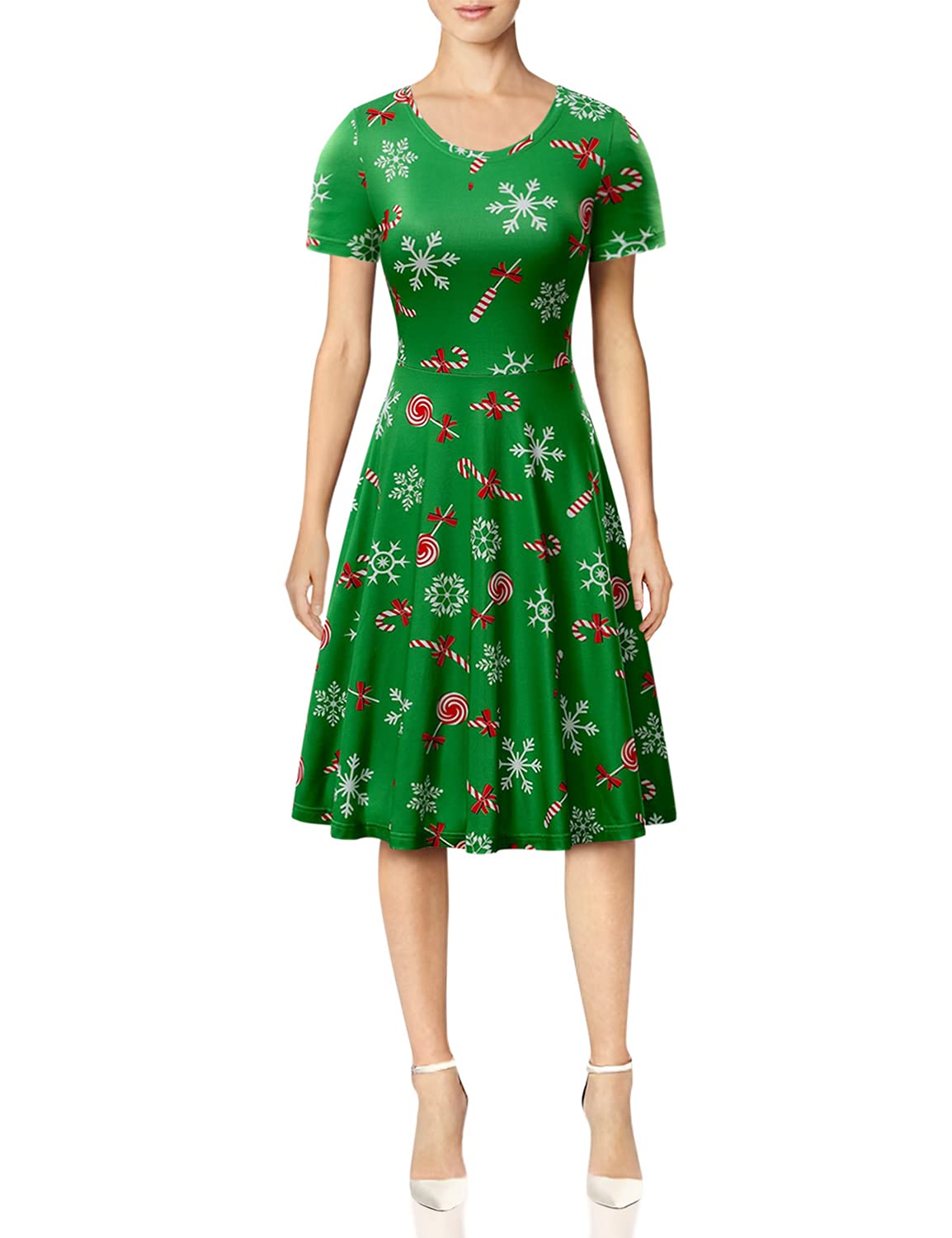 Buy FENSACE Short Sleeve Christmas Dress Womens Novelty Dress Green Online  at desertcartMontenegro