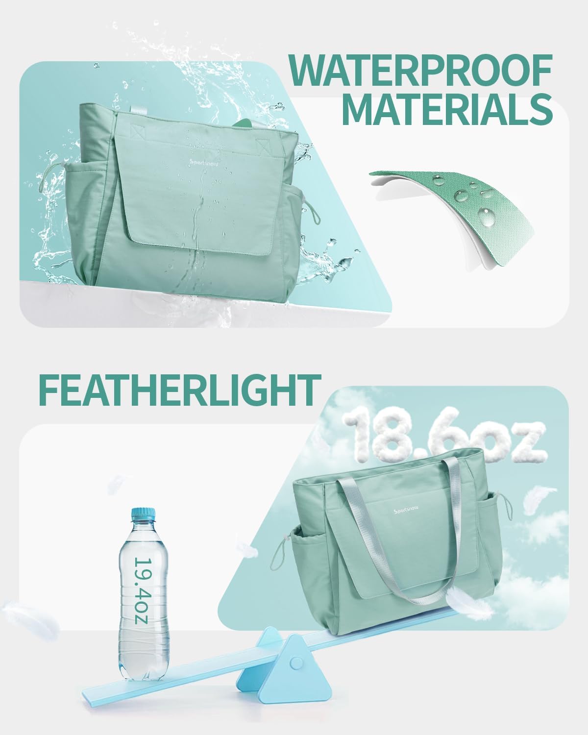 sportsnew Yoga Mat Bag Tote Yoga Gym Bags For Women Men with Waterproof Wet Pocket & Hook-and-loop, Quick Access Storage Yoga Mat Bag Carrier - Image 4