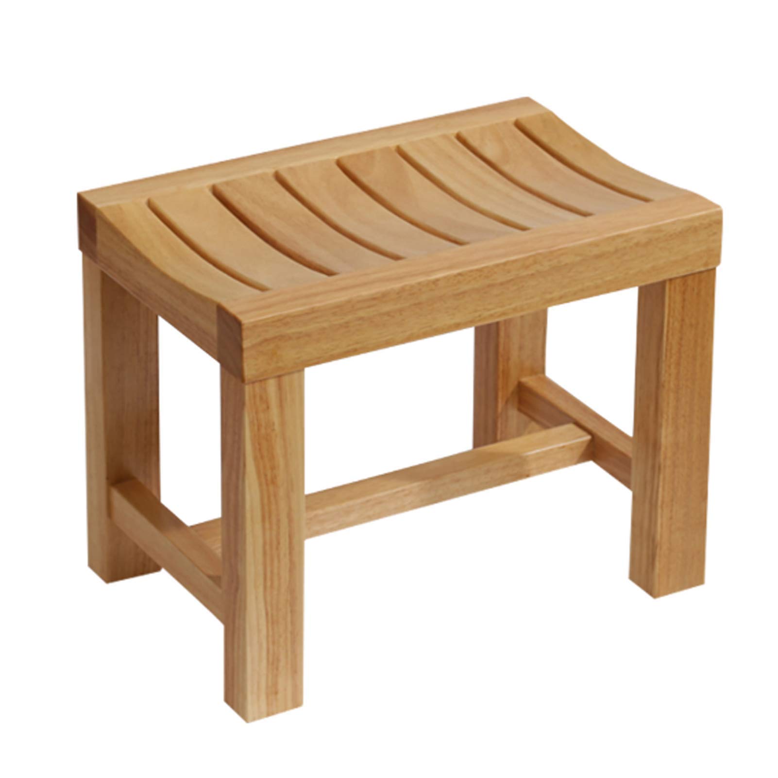 NMDCDH Silla de Ducha para bañera, Banco de Asiento de baño de bambú Impermeable, Taburete de Esquina de Madera para baño Interior o Exterior, Ayuda de Seguridad, Independencia y estabili
