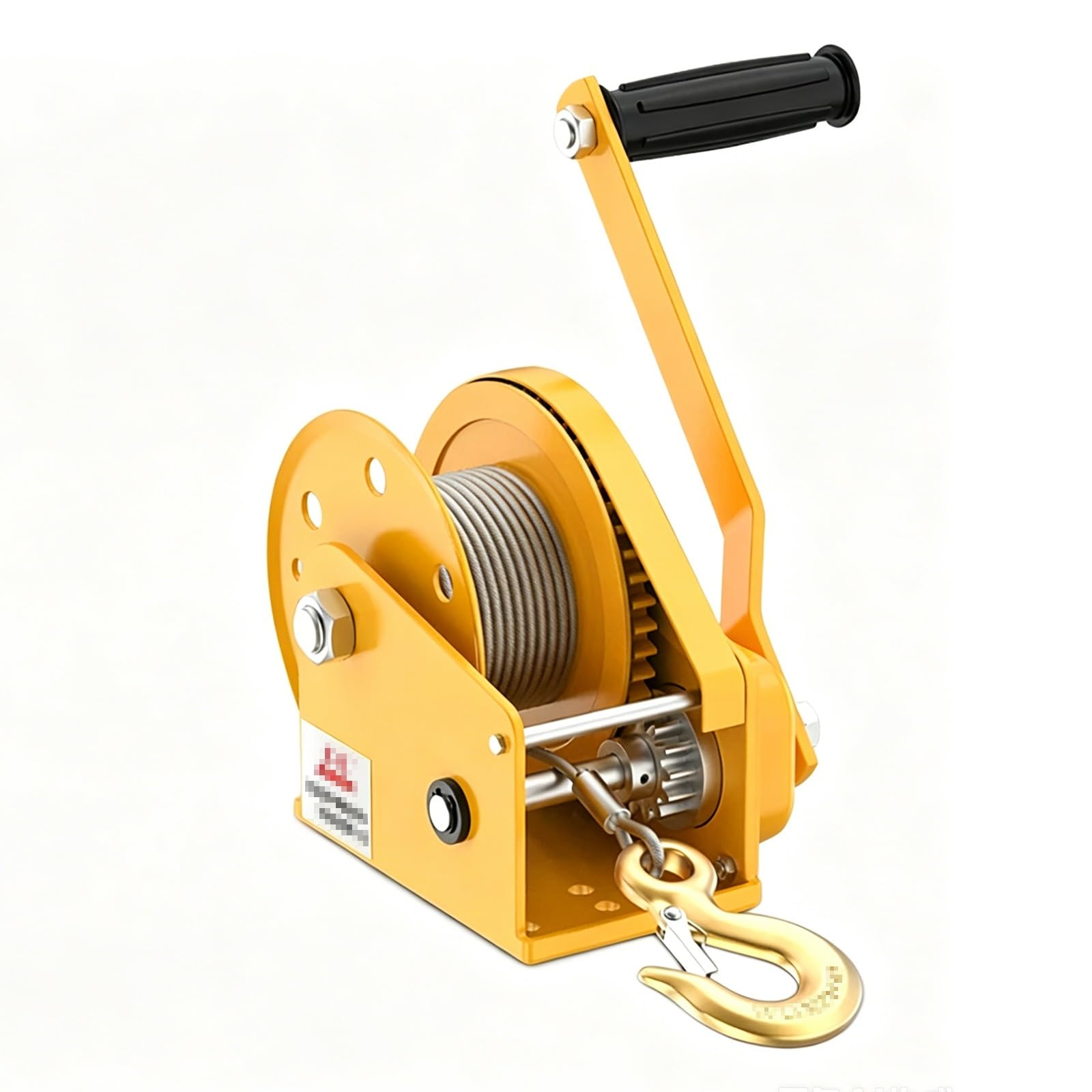 Verricello Manuale 1200/1800/2600LBS con Cavo in Acciaio E Gancio
