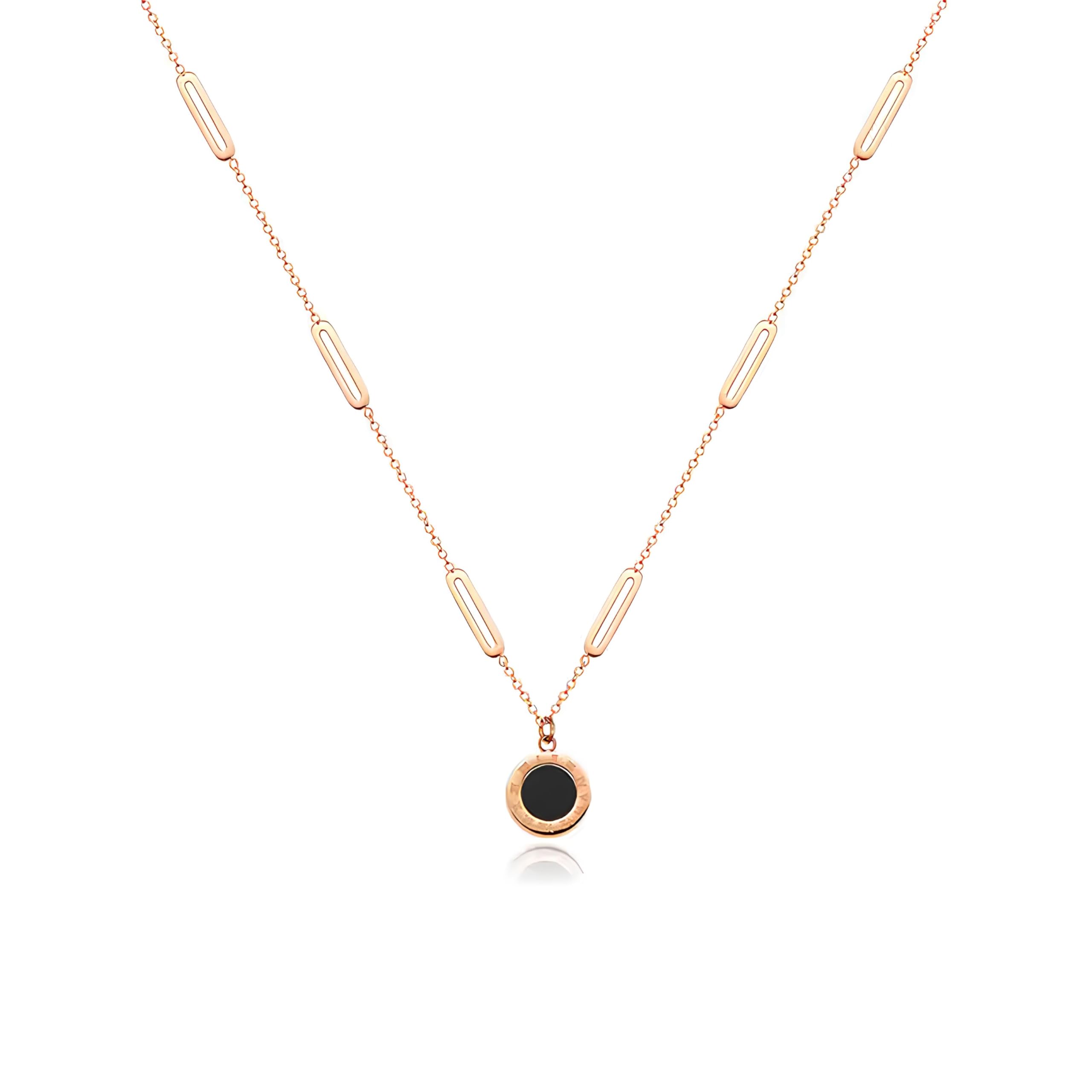Karishma Kreations Fashion Classic Stainless Steel Rose Gold Roman Numerals Necklace Chain For Women (B0D7W7ZHNM) Amazon Price History, Amazon Price Tracker