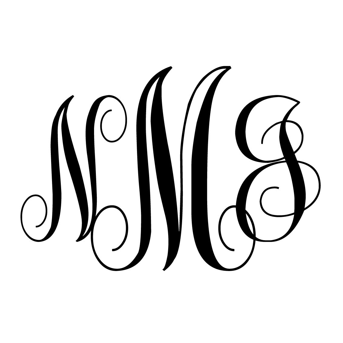 Monogram Wall Decal Vinyl Lettering Family Decor Sticker Custom Decals Personalized Initial Decor Bedroom Nursery Living Room Decor Art ZX18 (n) (22"x32")