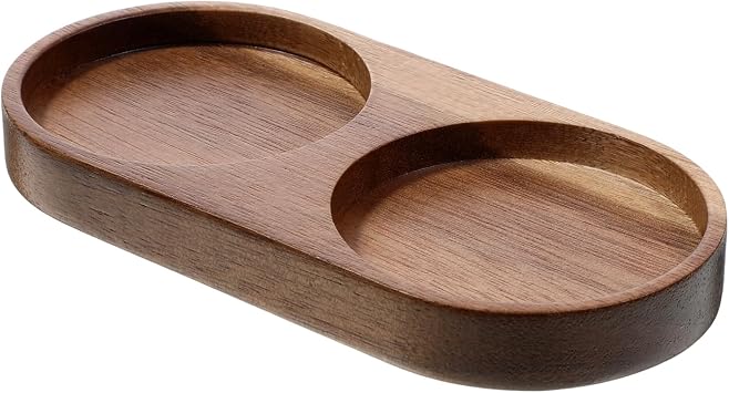Salt and Pepper Grinder Mill Tray, Salt And Pepper Holder, Acacia Wood Tray, Fit Many Mills & Shakers, Grinder Accessories