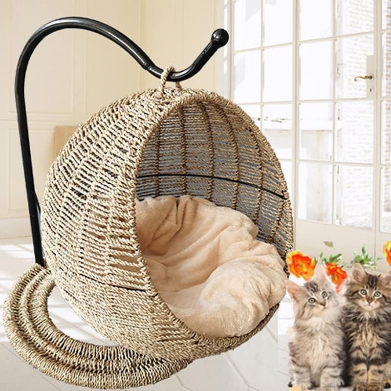 Pet Litter Cat Villa Layer Round Vine Nest Hanging Basket Dog Kennel Supplies image 3