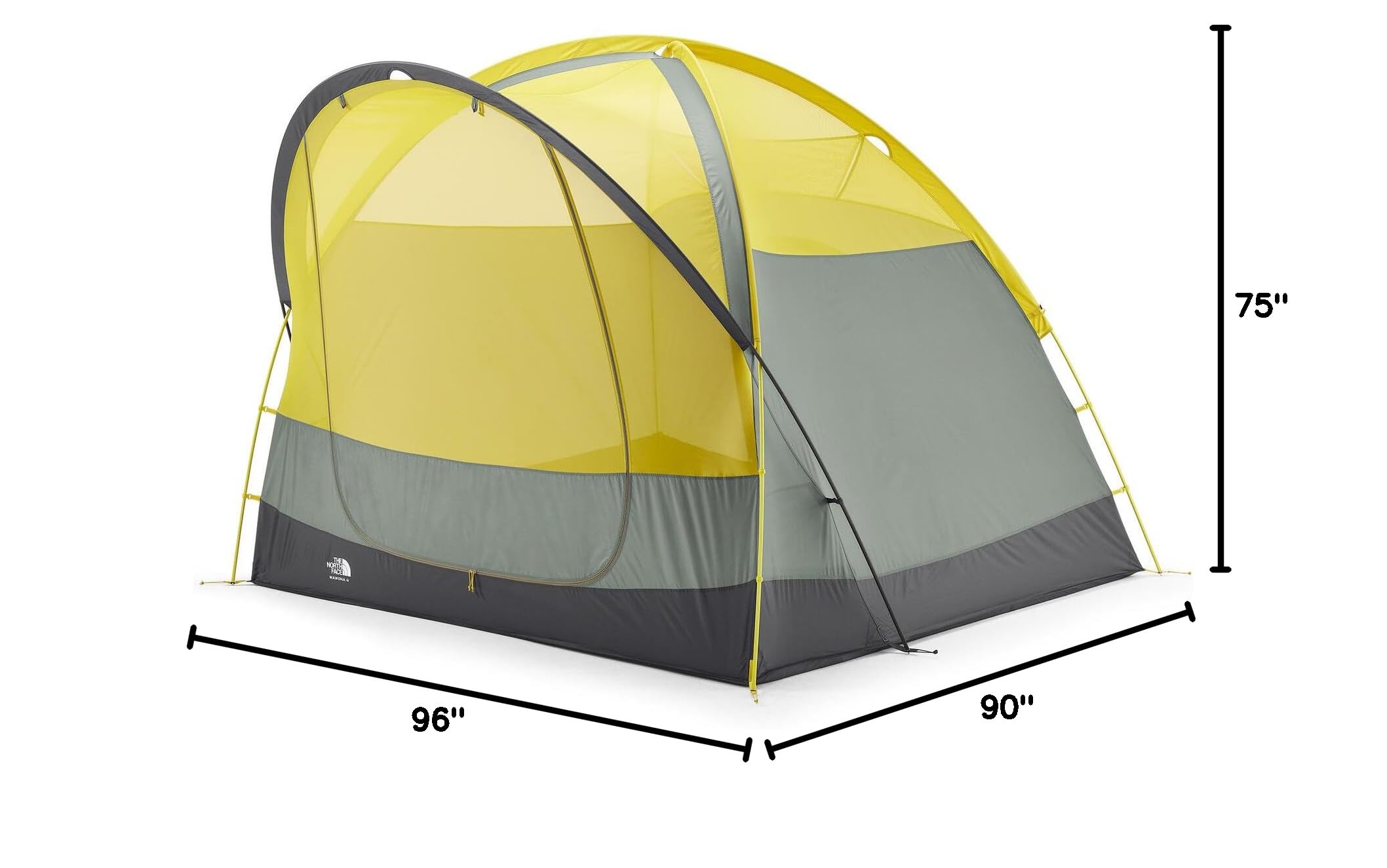 The North Face Tents Wawona 4 Tent | Four-Person Camping Tent, Water Repellent, Spacious & Easy to Set Up, Attached Vestibule Area