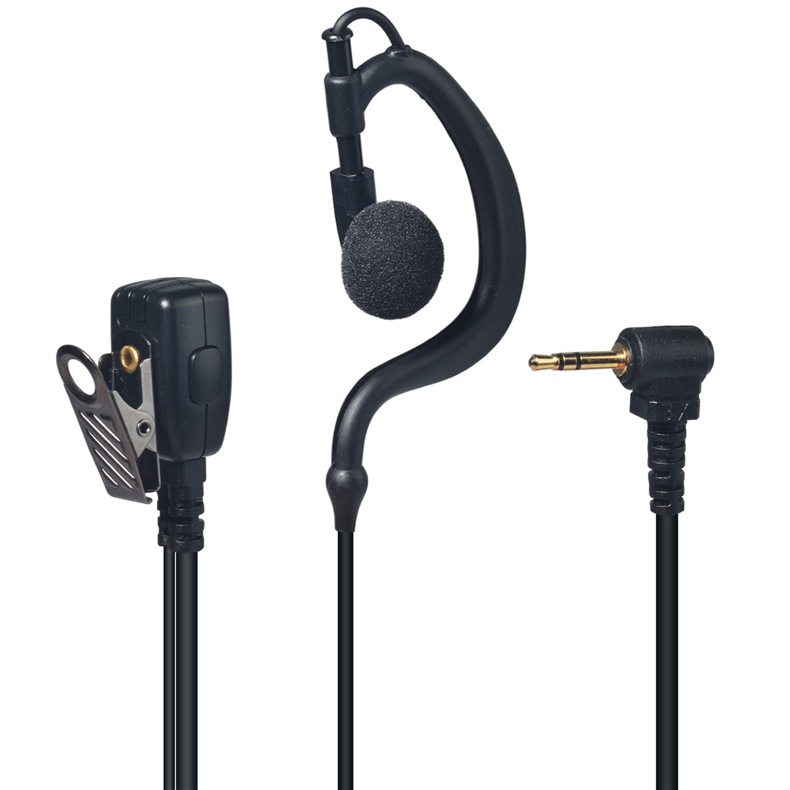 Oreillette Mono PTT pour Talkie-Walkie, Casque en Forme de G, Compatible avec Motorola Talkabout TLKR T62, T82, T82 Extreme, T92 H2O Radios Bidirectionnelles