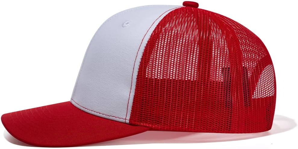 Custom Mesh Trucker Hat for Men Women,Embroidered Text & Logo Baseball Cap Structured Front Panel Wholesale LOT 3 Pack - Image 4