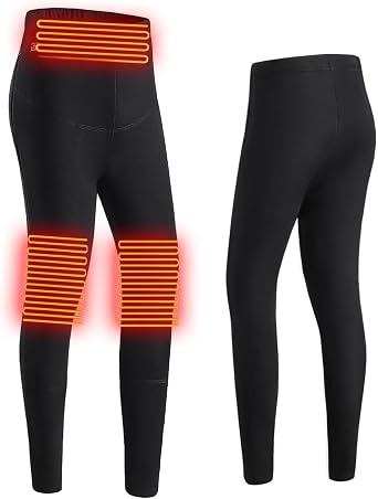 2025 New Electric Heated Pants for Womens Thermal Trousers USB Electric Heated Leggings 3 Heating Zone Thermal Bottoms Pants Winter Warm Cotton Trousers Washabale Warm Insulated Heated Pants