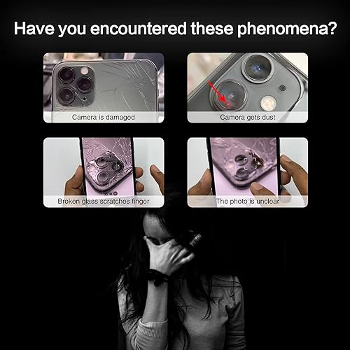 Miniatura 9 de 2 piezas de repuesto para lente de cámara trasera ASDAWN para iPhone 11 de 6.1 pulgadas con adhesivo preinstalado, repuesto de vidrio para lente de