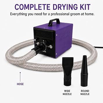 EZ-DRY High Velocity Variable Speed Force Dryer, Dog Grooming Dryer, Preferred by Professional Groomers Worldwide, Light Weight | Preferred by Professional Groomers Worldwide Light Weight