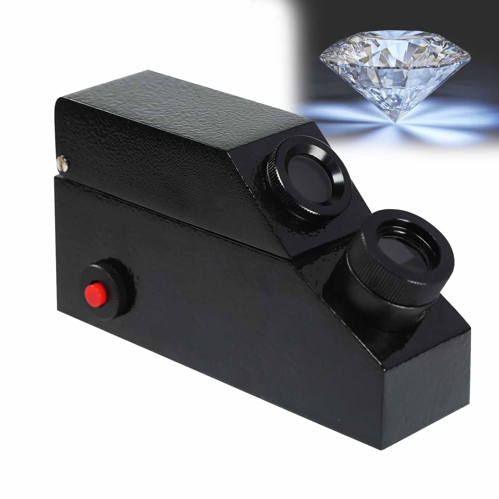 Refractómetro Portátil Profesional para Gemas, Probador De Identificación De Joyas con LED Integrado, Rango De Índice De Refracción De 1.300-1.810, para Joyería, Oro, Plata Y Diamantes