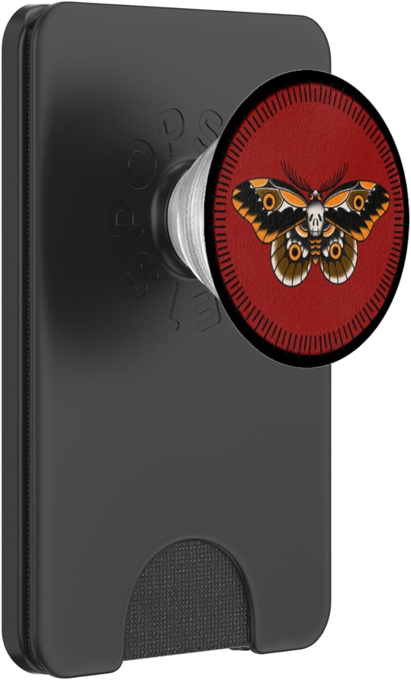 Traditional Tattoo Flash Death’s Head Moth PopSockets PopWallet for MagSafe