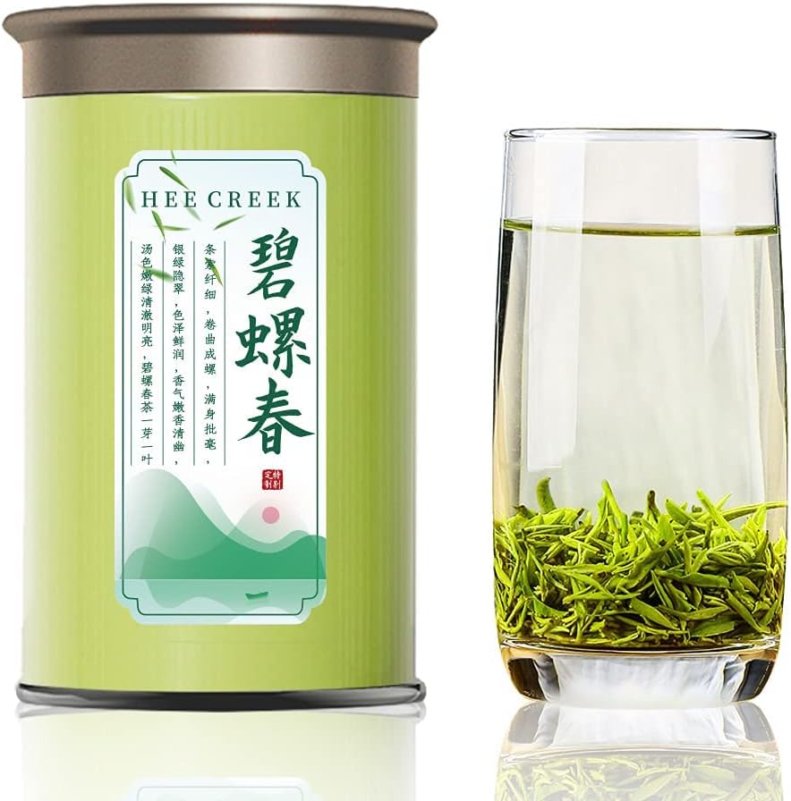 Hee Creek Biluochun Green Tea 2022 New Tea Ming Qian Spring Tea 120g/4.23oz Grade AAA (Super Grade) Spring Tea, Mingqian Green Tea, Loose Leaf Bi Luo Chun Strong Fragrance, Alpine Green Tea Pi lo Chun 碧螺春 绿茶 特级春茶