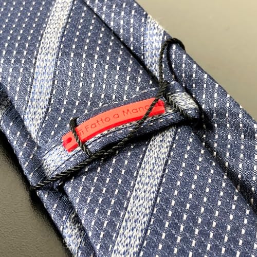 Gravata Masculina Azul Listra Fatto A Mano 1200 Fios Microseda