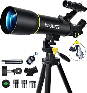 70mm Aperture 400mm AZ Mount Astronomical Refracting Telescope for Kids & Adults