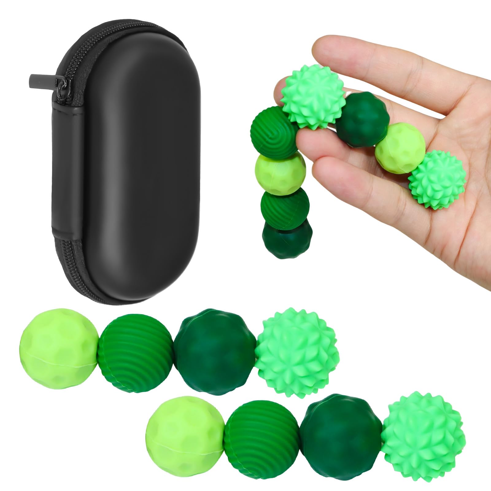8PCS Magnetic Balls Fidget Toy, Silicone Texture Magnetic Balls, Silent Stress Relief Sensory Toy