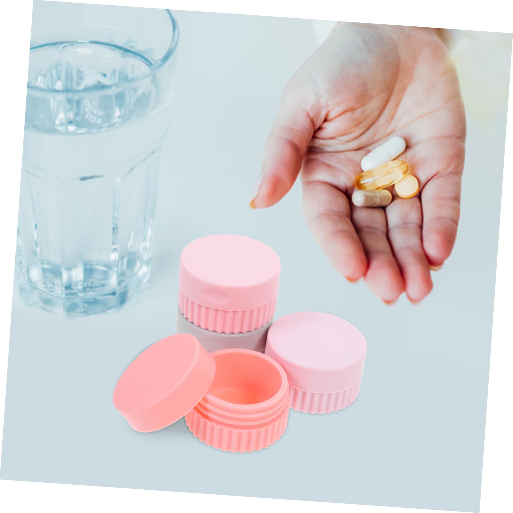 3 Sätze Pillendose Erinnerungs-pillen-organizer Mit Wöchentliche Pille Pille Pille Dosis Klein Veranstalter Toilettenartikel Pillenboxen Erste Für Reisen Kieselgel 4 Stück * 3