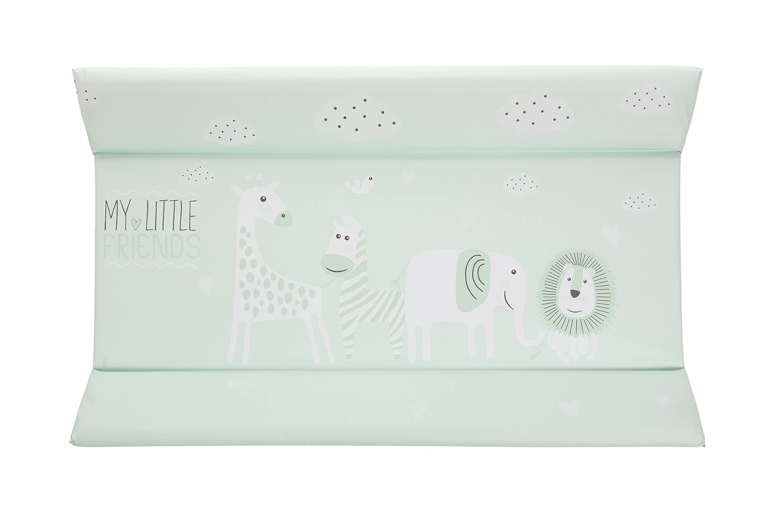 PLASTIMYR Cambiador de Bebe 80x50 cm - Colchoneta Cambiador Cómoda y Segura - Cambiadores Bebe Acolchados, Ligeros y Fáciles de Limpiar (Rígido, Lima)