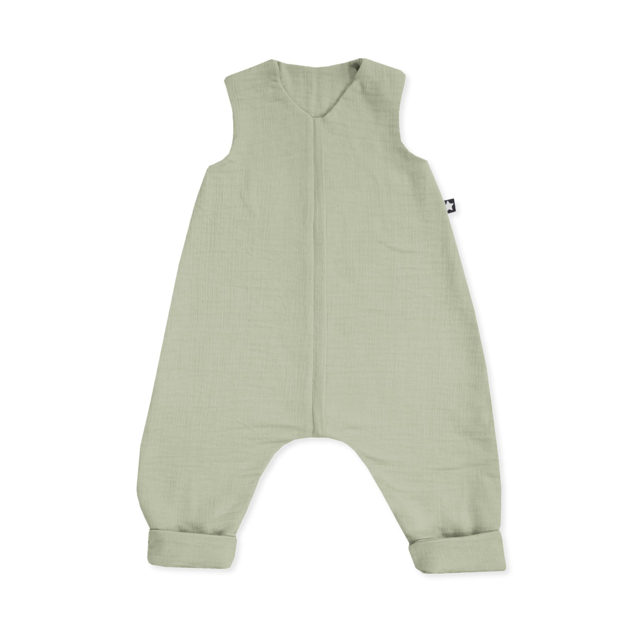 Julius Zöllner Tuta da notte in mussola, 0,5 TOG, misura 80, 100% mussola di cotone, certificazione Oeko-TEX Standard 100, colore: lime