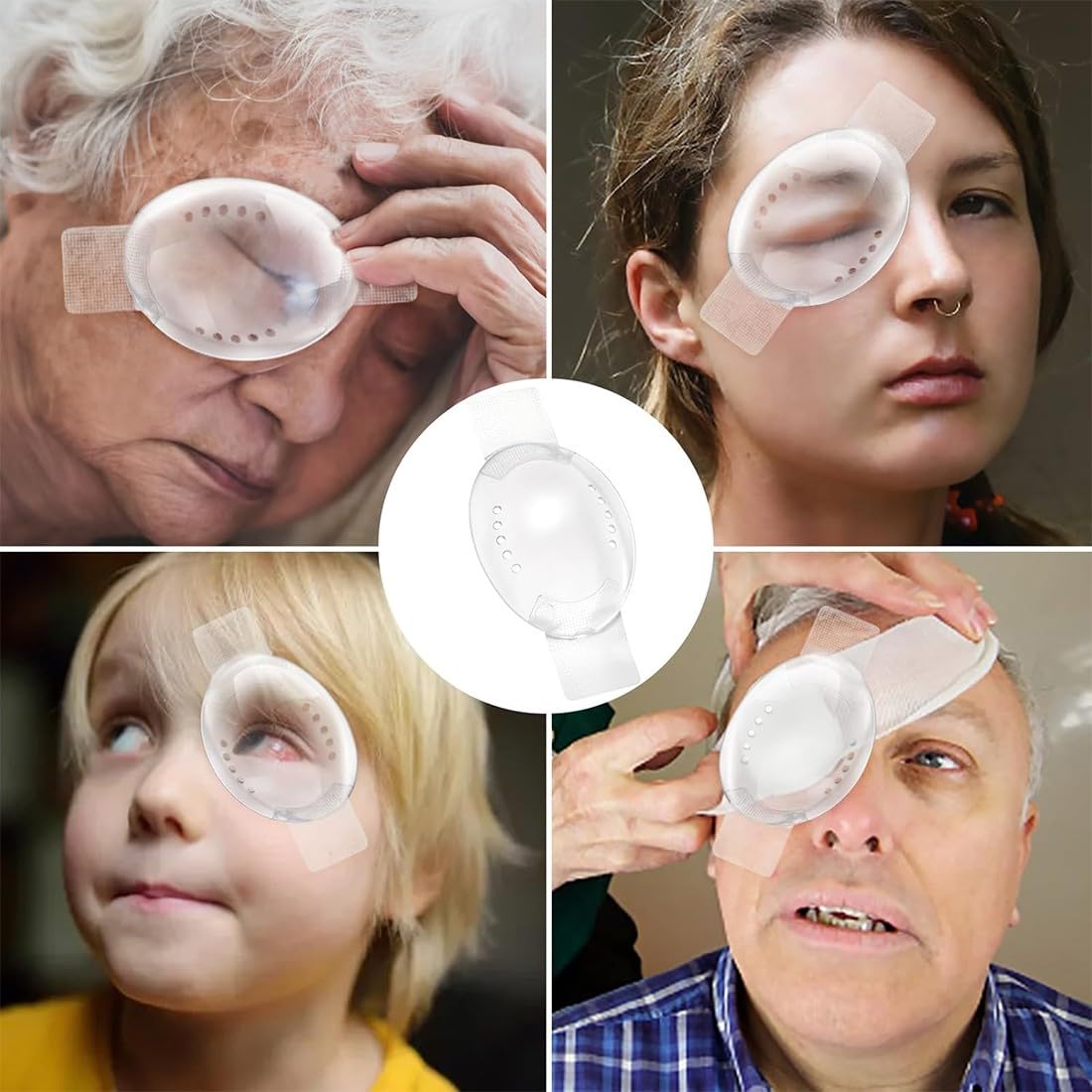 Bouclier De Protection Oculaire Transparent Stérile Pour Adulte - Lot De 12 Unités PSM - Livraison Rapide