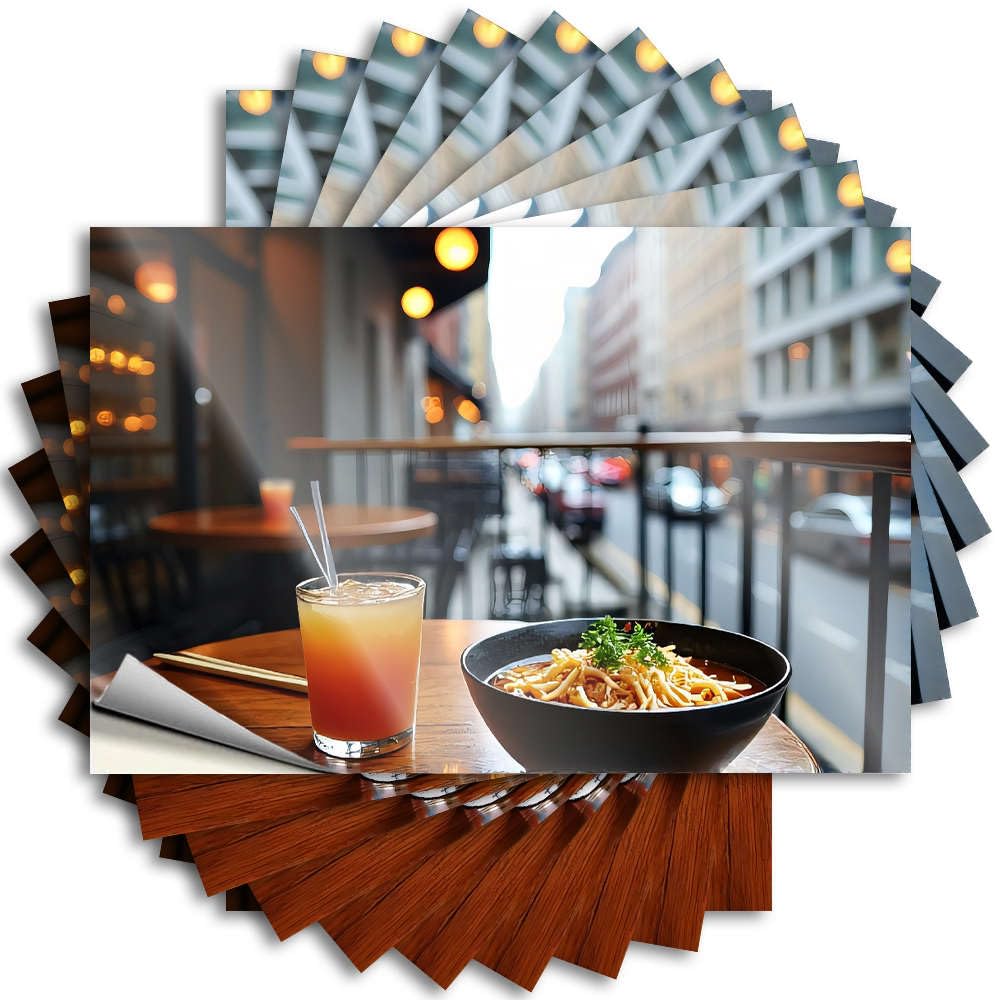 Book Decal, Man Cave Decorations Hard A Bowl of Noodles and A Colorful Drink On A Table | Funny Quote Man Decals(6X9CM)