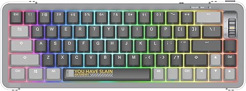 YUNZII Royalaxe Y68 - Teclado mecánico inalámbrico intercambiable en caliente con retroiluminación RGB teclas PBT de doble disparo para