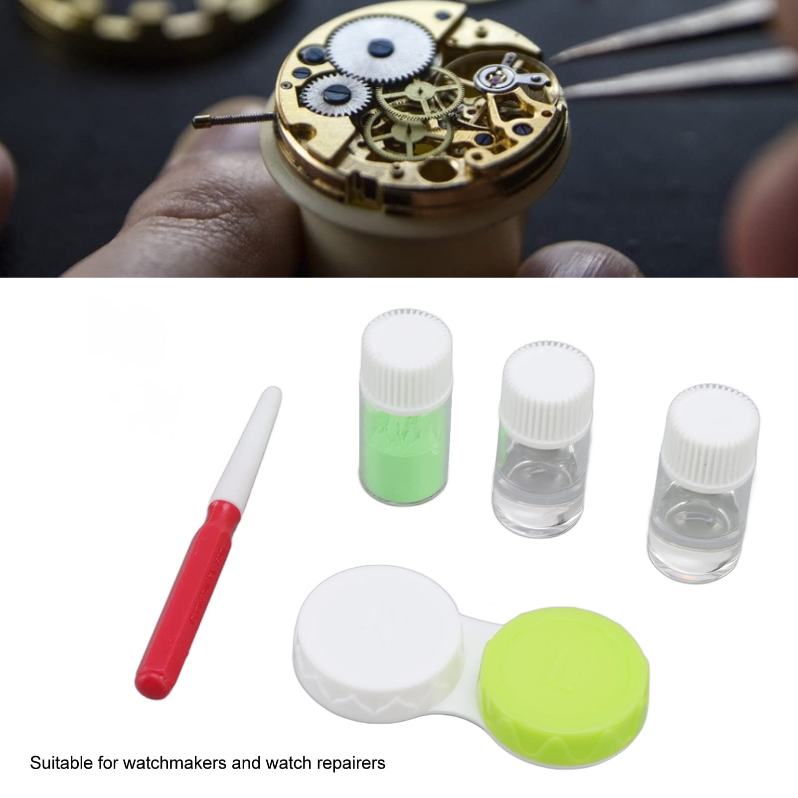 Kit Poudre Lumineuse Pour Réparation De Montre - 4 Couleurs Fluorescentes Avec Accessoires - 5