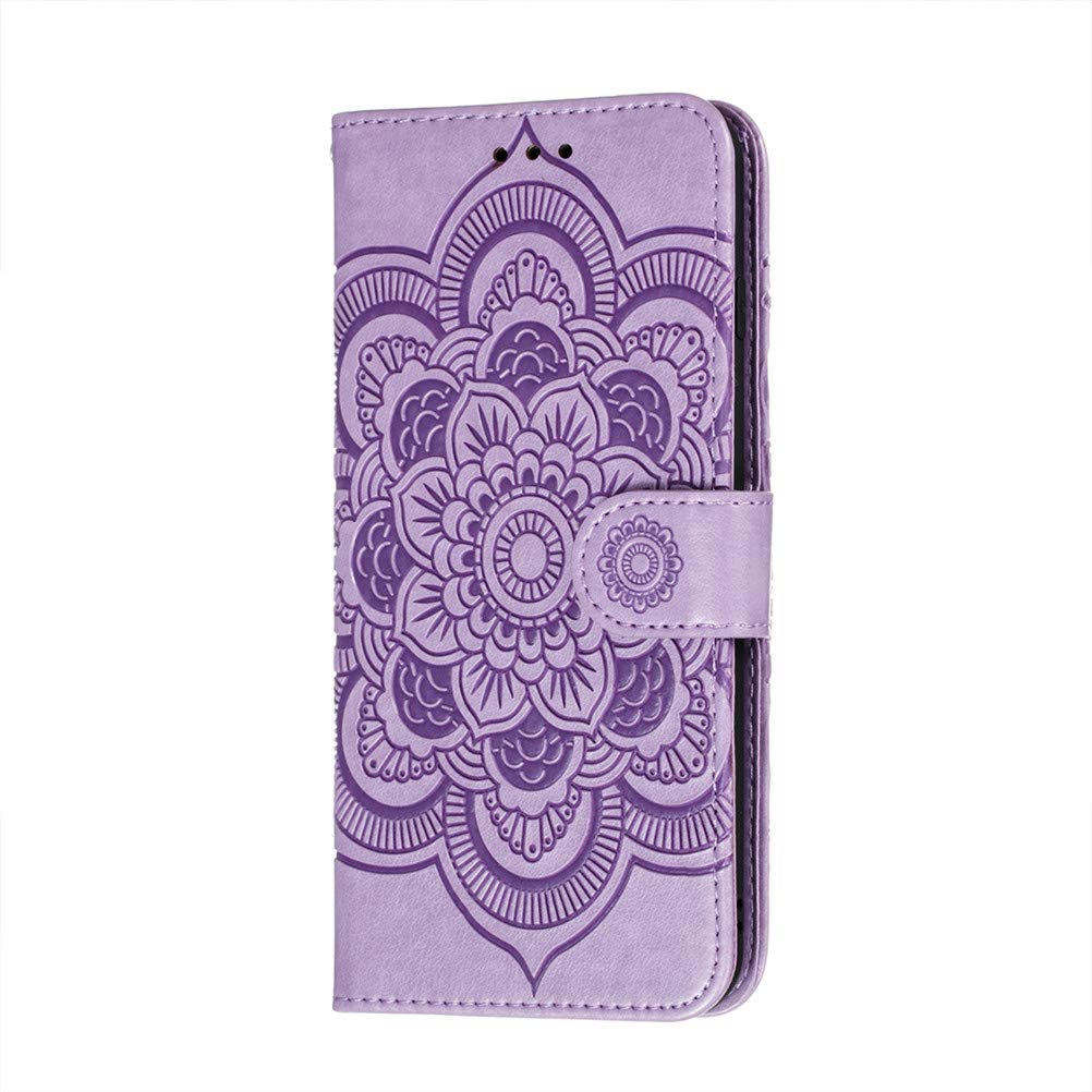 LEMAXELERS Custodia Galaxy S20 Plus Cover Portafoglio,Galaxy S20 Plus Custodia Fiore di Farfalla in Rilievo Wallet Shock-Absorption Magnetica Leather Flip Cover,CY Butterfly Red