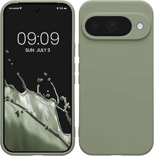 Miniatura 65 de kwmobile Funda compatible con Google Pixel 9 Pro - Funda protectora delgada de TPU para teléfono - Acabado mate suave - Negro mate NEGRO MATE,Piedra