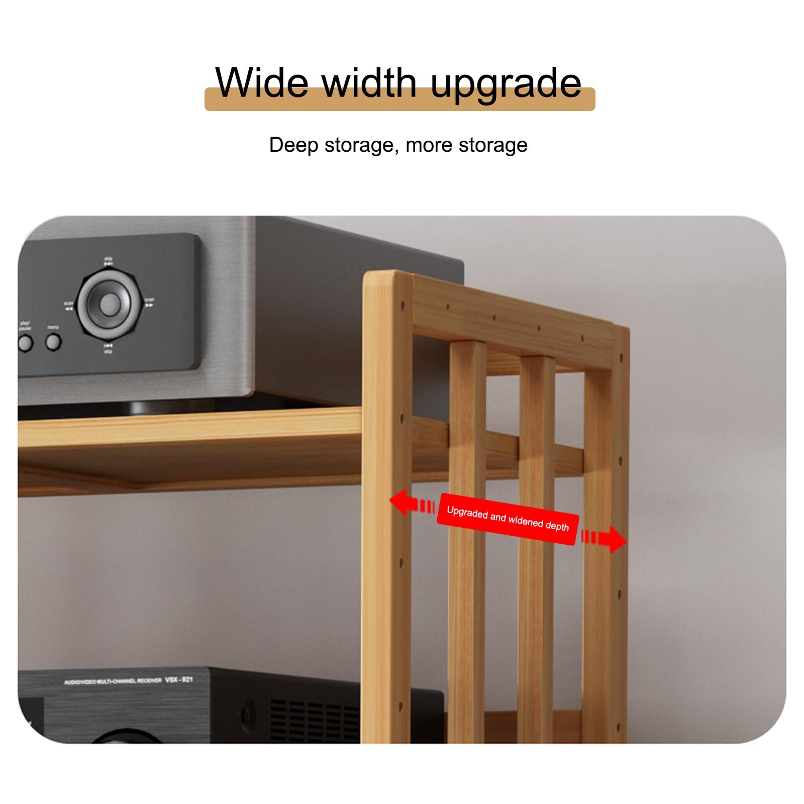 Stojak HiFi winylowy odtwarzacz płyt gramofonowych, regulowana półka do przechowywania audio, stół obrotowy, stół do salonu, pokoju gier, sypialni, 50 cm, idealny dla audiofilów