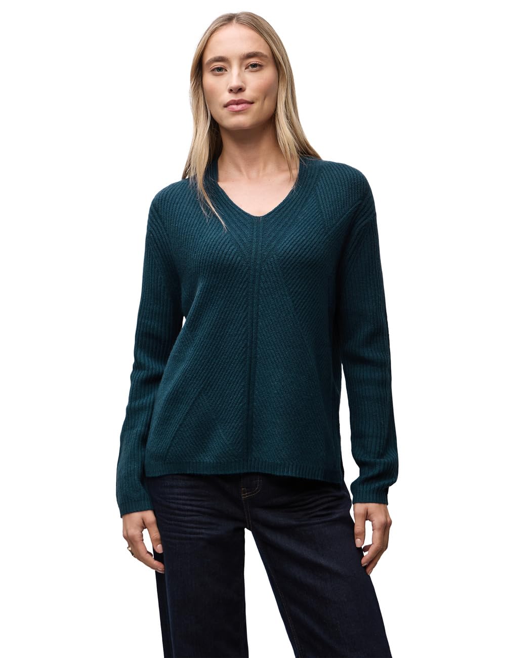 Street One Damen V-Neck Strukturpullover