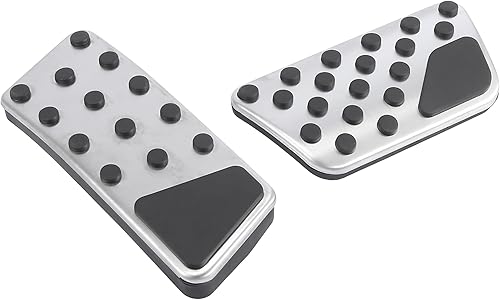 Miniatura 3 de X AUTOHAUX Kit de cubierta antideslizante para pedal de freno de gas para Jeep Wrangler 2007-2017