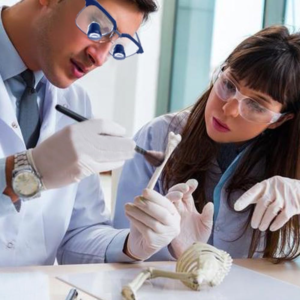 Lenti d'ingrandimento dentali ingrandimento 2,5/3,5X con luce Lenti d'ingrandimento binoculari chirurgiche mediche Montatura per occhiali Fascia per la testa Scatola in alluminio Confezione