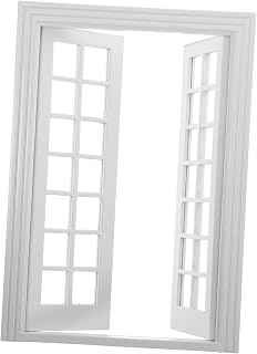ADOCARN DIY Mini Portas E Janelas Mini Casas Móveis Infantis Mini Boneca De Brinquedo De Madeira Pequena Janela DIY Artesanato Portas De Fada Janela De Fada De Madeira Modelo De Madeira