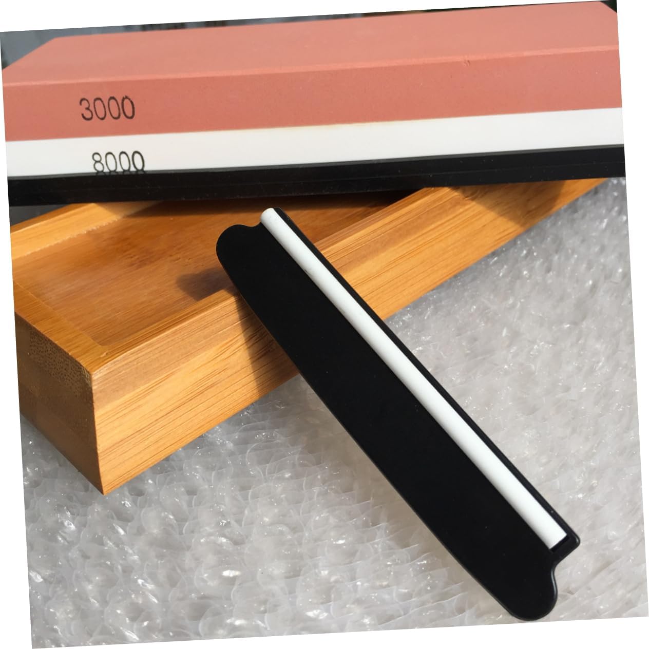 Gadpiparty High-grade Double-sided Grinding Stone Chisel Sharpening Stone Set Wooden Base Kitchen Sharpening