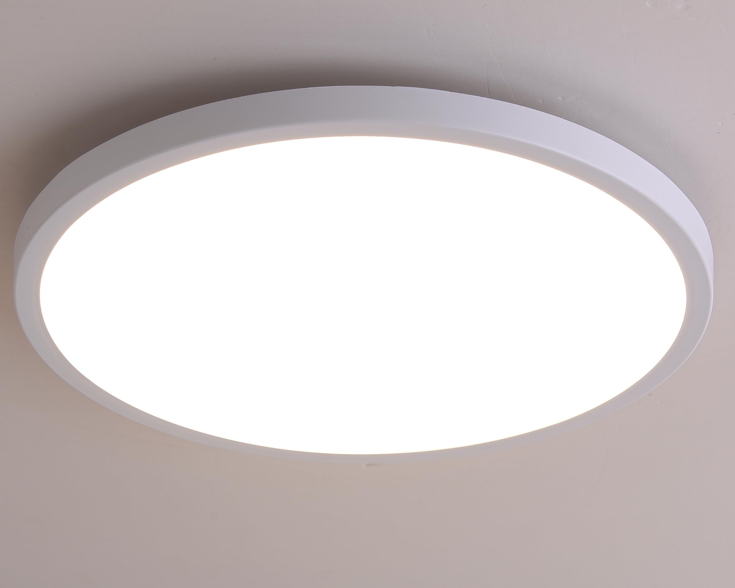 MASLED 24W 4000K Natural White LED Ceiling Light Bathroom | 2160lm, 23cm, Natural White, 150W Equivalent | Ideal for Bathroom, Kitchen, Bedroom, Entrance, Garage, Office | Size: 23cm x 2.2cm, 1 Pack