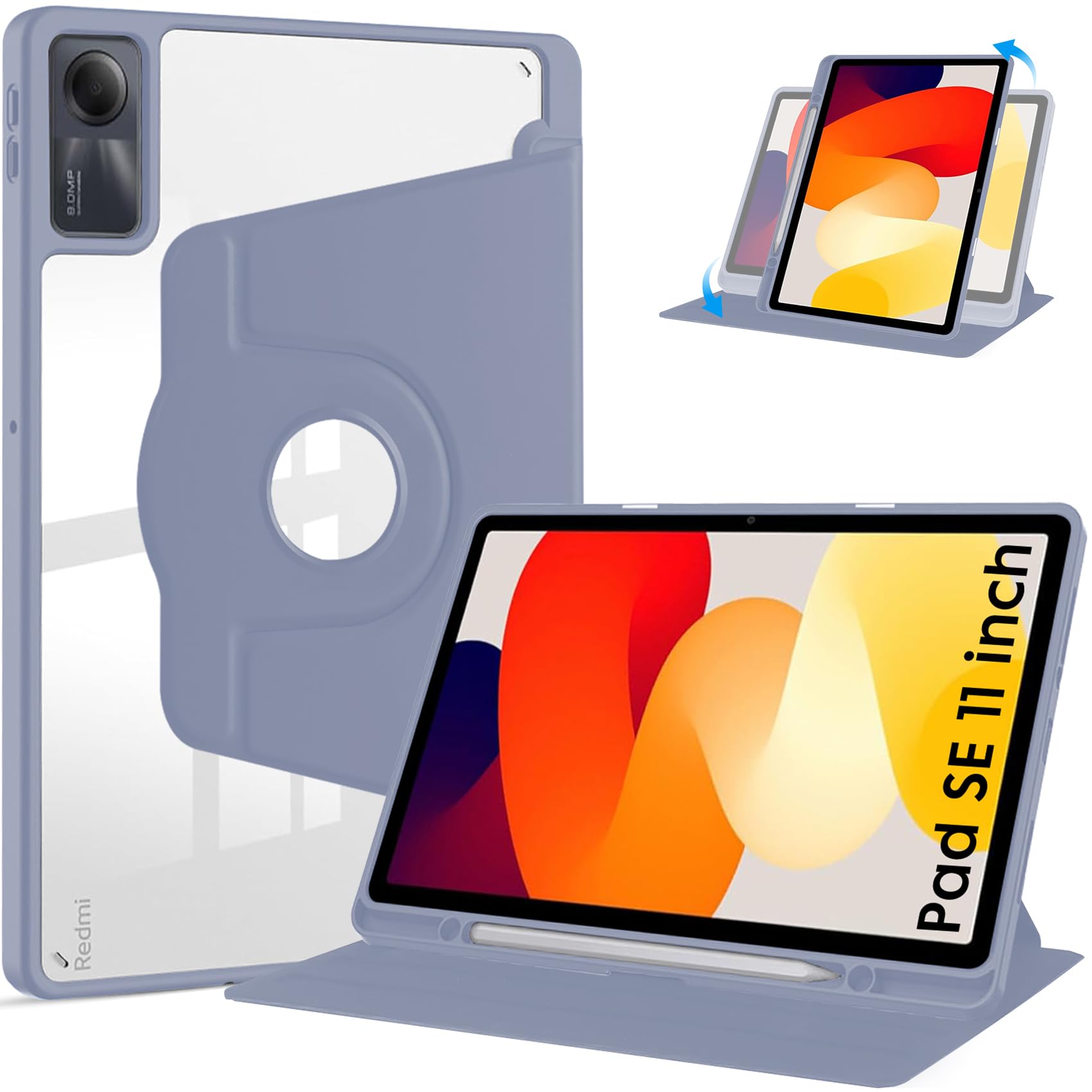 Robustrion Cover for Redmi Pad SE 11 inch Cover Case [360 Rotation Cover Case] for Redmi Pad SE 11 inch Tablet [Auto Sleep/Wake Support] - Lavender (B0D2L95ZGH) Amazon Price History, Amazon Price Tracker