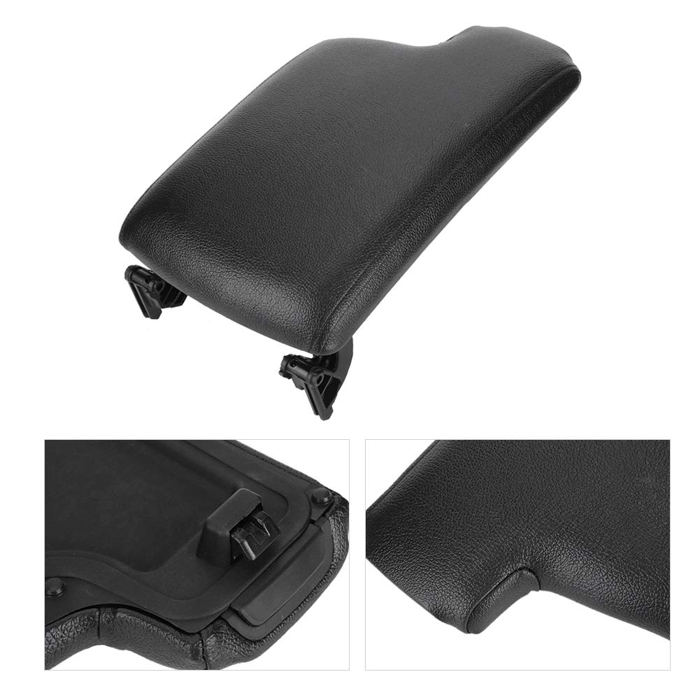Qiilu Couvercle de boîte d'accoudoir de Voiture, 51169134486 Couvercle de Couvercle de boîte Centrale d'accoudoir de Console Avant adapté pour E90 E92 série 3 2005-2012(Noir)