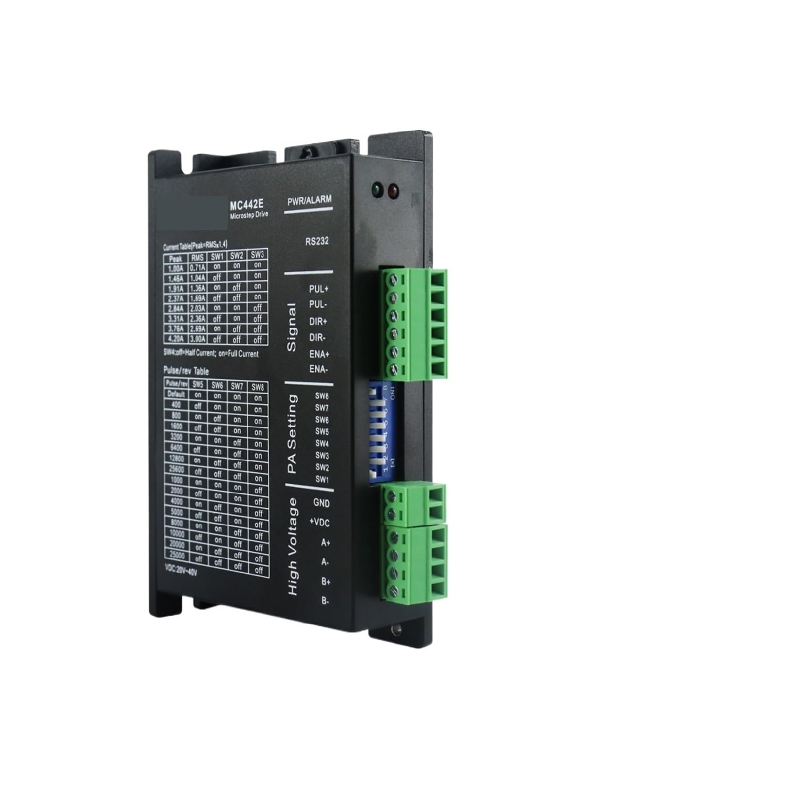 Driver pas à pas Nema 17 à micro-pas 25600ppr et courant stable 4.2A - 6