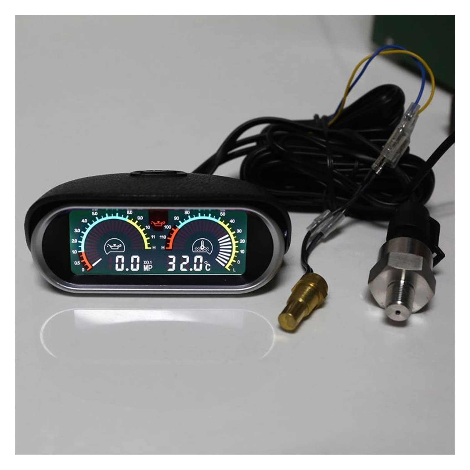Funciones 12v/24v Universal camión Coche indicador de presión de Aceite medidor de Temperatura del Agua Conjunto medidor 10mm M10 1/8 NPT Sensor