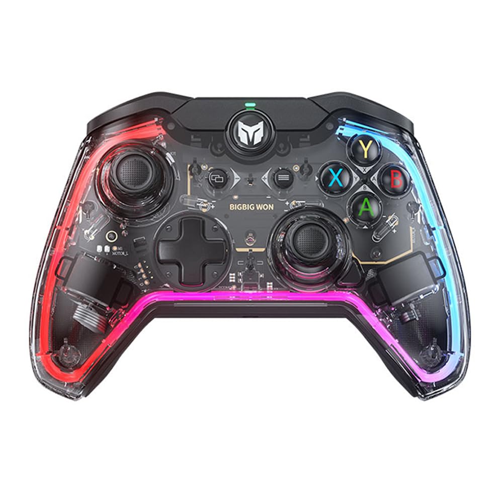 BIGBIG WON PC Contrôleur Rainbow S Tears of Kingdom Contrôleur de jeu 6 axes gyroscope one touch Wake Turbo double Shake RGB Light/switch OLED/PC Windows 10 et 11