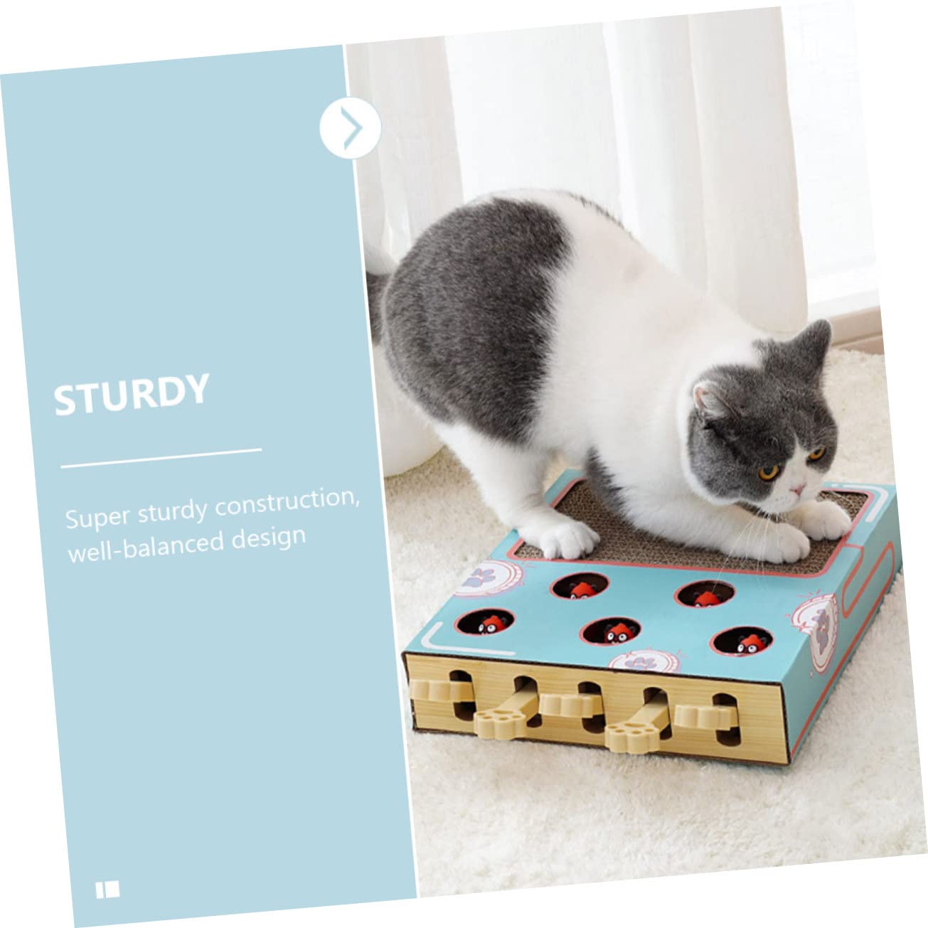 Katzenkratzspielzeug Mit Katzenfang-Maulwurf Fein Verarbeitet Aus Hochwertigem Material Robust Und Fördert Die Interaktion Und Bewegung Für Kätzchen