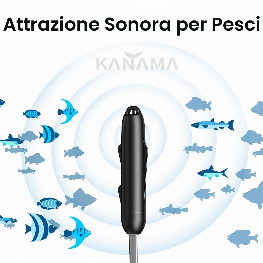 KANAMA Smart Bait Pro - Esca Robotica Elettronica Impermeabile 300 m, Nuoto Automatico e Riattivazione di Pesci Morti, Attrezzatura da Pesca Ricaricabile per Acqua Dolce e Salata, 1 Set