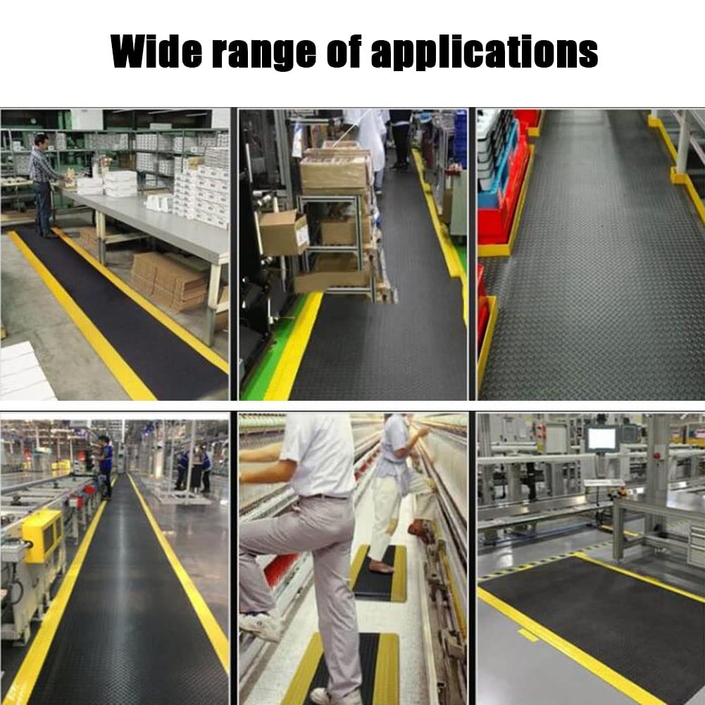 Alfombra industrial antifatiga, antideslizante y antiestática, resistente al aceite y antiincrustante, 20 mm de grosor, cómoda de pie, alivia eficazmente la fatiga de pie