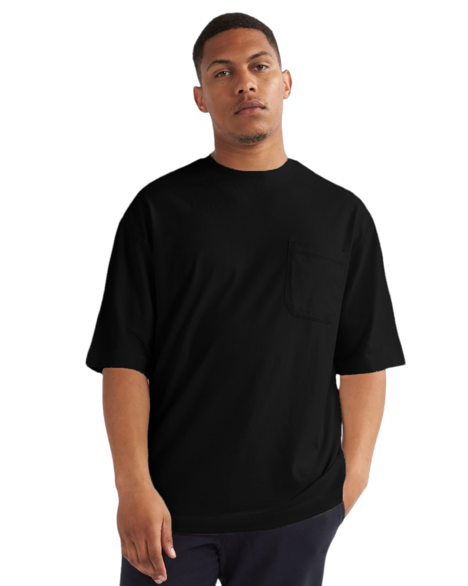 Alse Studio Men's Cotton Oversized T-Shirt - Black - Size L