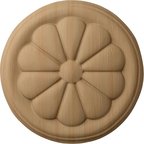 Ekena Millwork ROS04X04REAL Reese Redondo Roseta, 4 14"W x 4 14"H x 58"P, Aliso