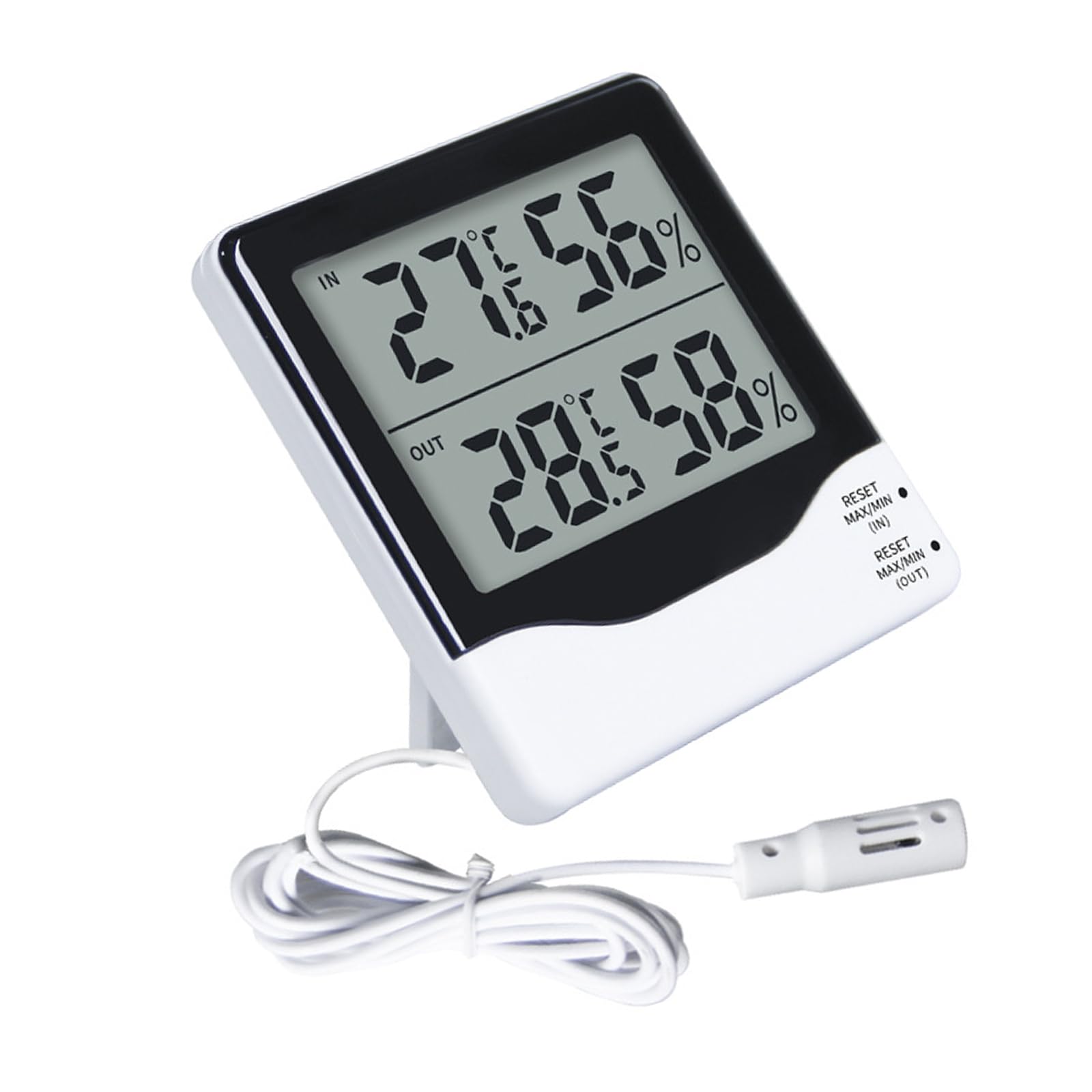 Multifunction Hygrometer for Temperature and Hygrometer Measurement High Accuracy Digital Display Easy to Read Thermometers