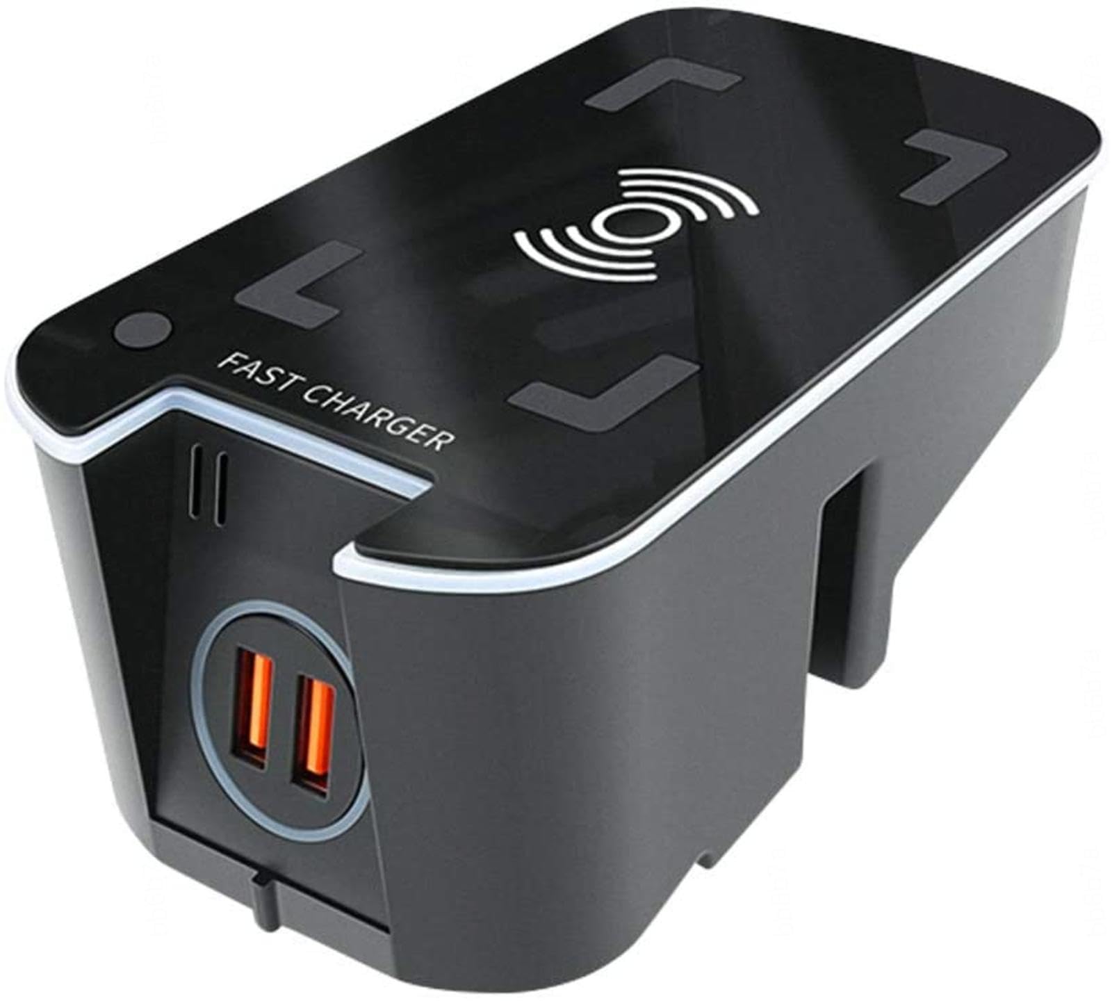 XLARSH Wireless Car Charger for v-olvo XC90 2015-2021/XC60 2018-2021/S90 V90 2017-2021/V60 S60 2019-2021with Dual 18W USB Ports,15W Fast Charging Phone Charger Pad